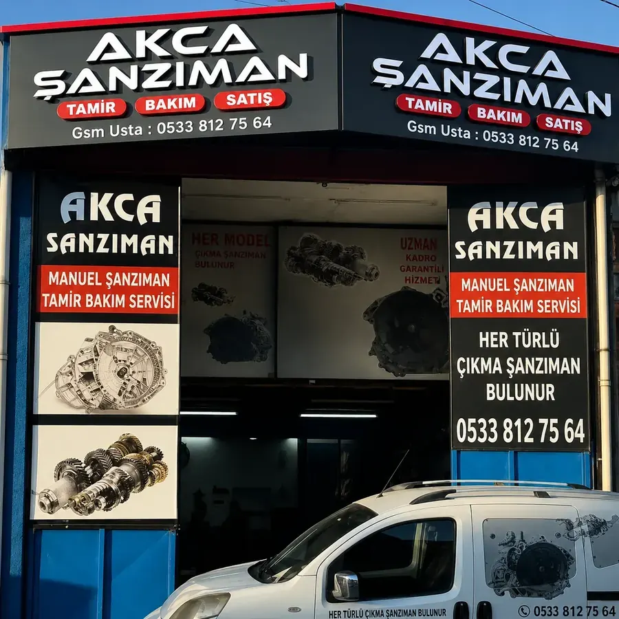 AKCA Şanzıman dükkan görünümü AKCA Şanzıman Fatih Oto Sanayi içindeki dükkan görünümü